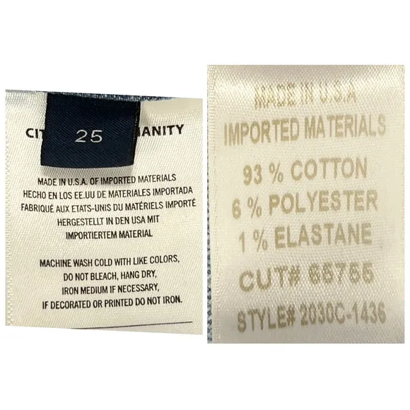 Citizens of Humanity Isola Cropped Boot Jeans 25" Lawless Stretch Raw Hem USA‎ - Image 3