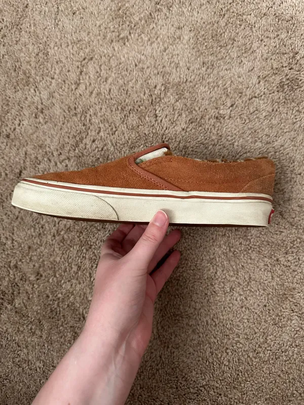 Vans Suede Sherpa Classic Slip On Shoes - Image 6