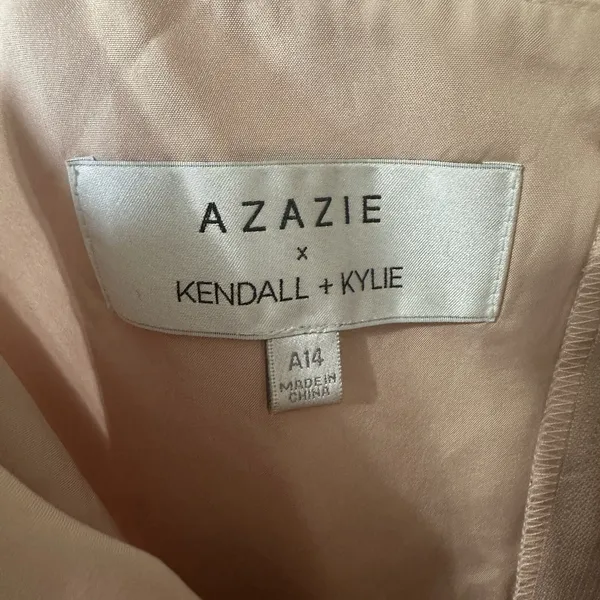 Azazie x Kendall + Kylie Dress Size A14 English‎ Rose Cowl Stretch Satin Mermaid - Image 7