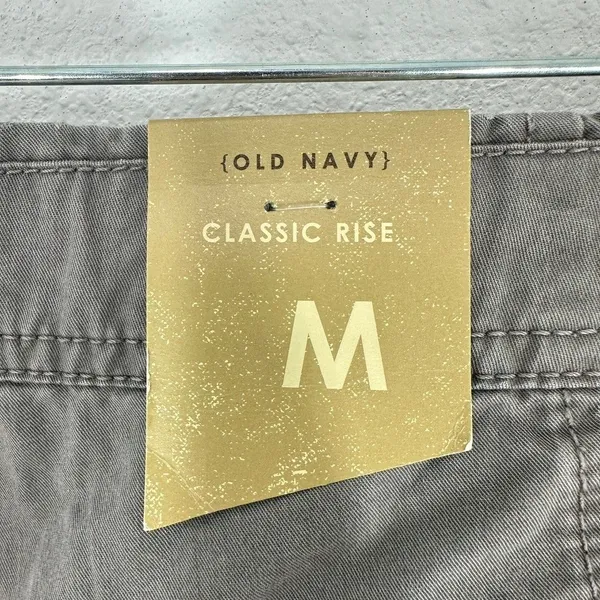 Vintage Y2K 2007 Classic Rise Old Navy Wide Leg Grey‎ Chino Pant Drawsting Hem - Image 11