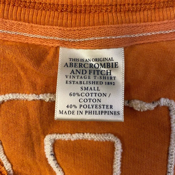 Abercrombie‎ & Fitch Vintage Y2K 3/4 Sleeve Sweater Womens Size S Orange - Image 2