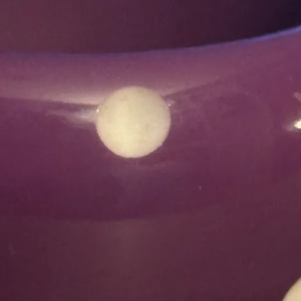 Vintage purple infused polka dot lucite bangle bracelet - Image 4