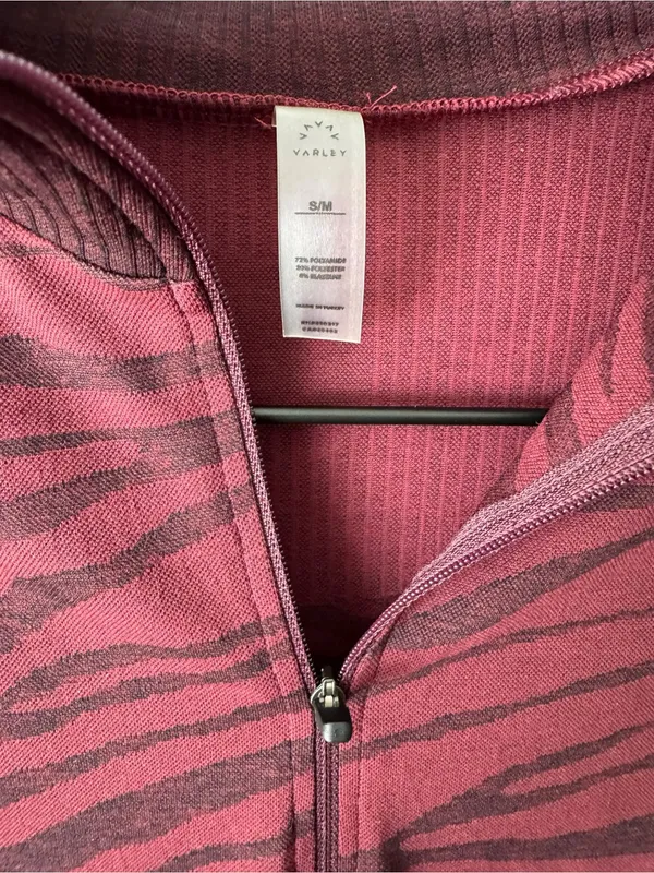 VARLEY Laurel Half Zip Pullover | Burgundy Zebra | S/M | Like New‎ - Image 3