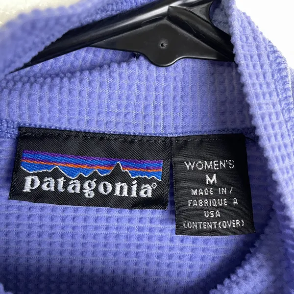 Vtg Patagonia R1 Stretch Top Medium Womens Iolite Mulberry Half Zip Outdoors USA - Image 7