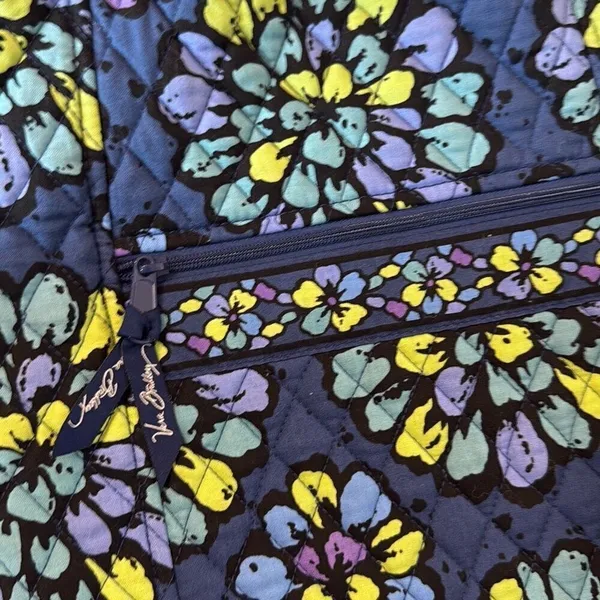 Vera Bradley blue green floral quilted backpack - Image 5