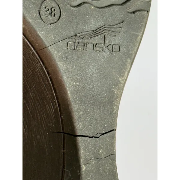 Dansko Rosaline Womens 38 Brown Leather Casual‎ Wedge Clog Slip On Shoes - Image 10