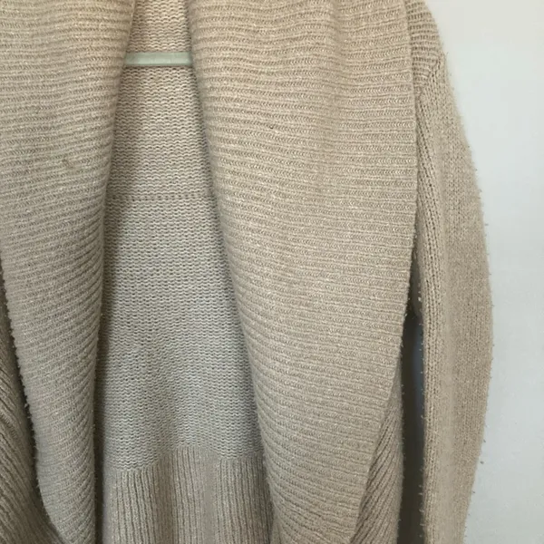 Vince Cardigan Sweater Womens Small Gray Wool Cashmere Silk Open Front Oversized - Image 3