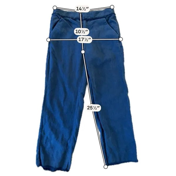 Loft navy fringe straight leg pant size xs - Image 3