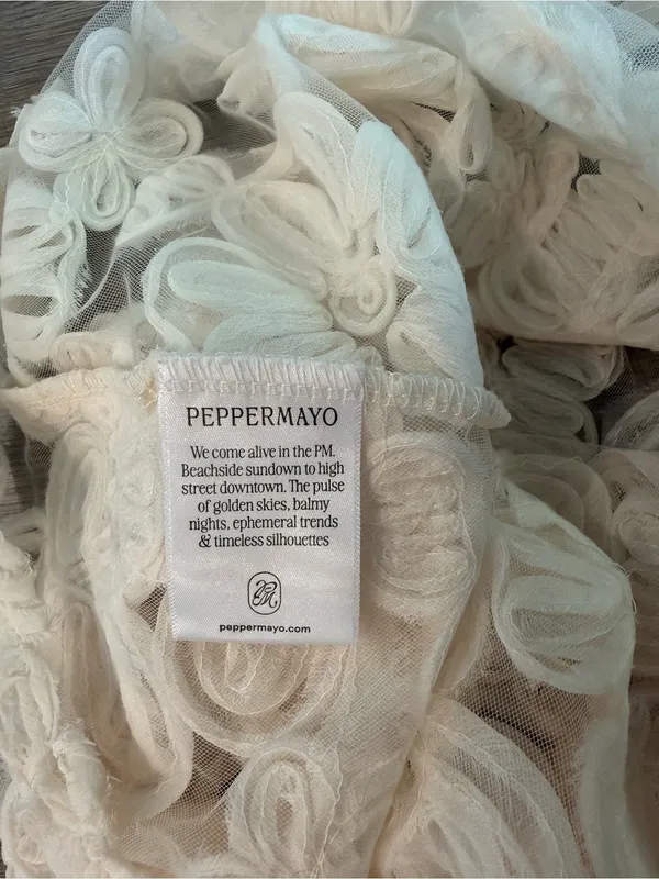 NWT Peppermayo Candace Mini Dress in Ivory, Size 4 - Image 5