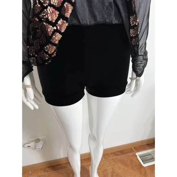 Weissman Dance Costume Black Gold Sequin Glam Dancecore Competition Medium Adult - Image 9