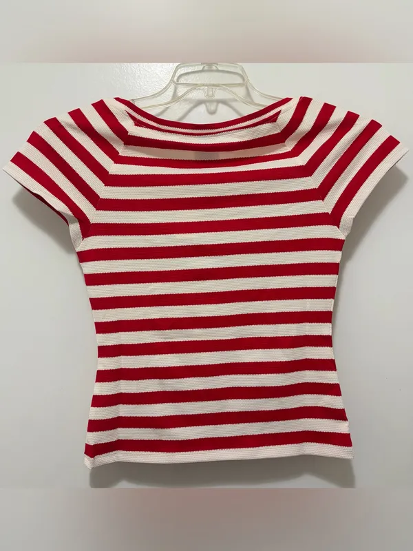 Anthropologie Maeve Embroidered Flowers Scoop Neck Tee XS NWT‎ - Image 6