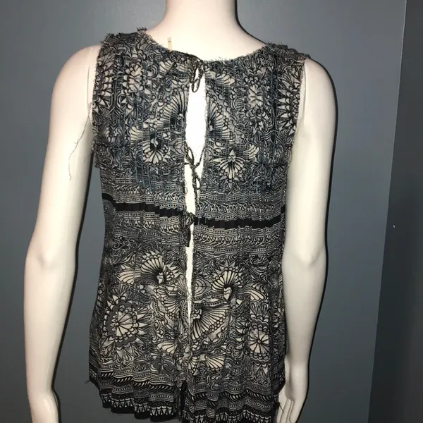 Free People one paradise stars tank pin-tucked embroidered tank triple tie back - Image 7