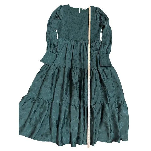 Baltic‎ Born Stockholm Smocked Maxi Dress Dark Green sz XL - Image 12