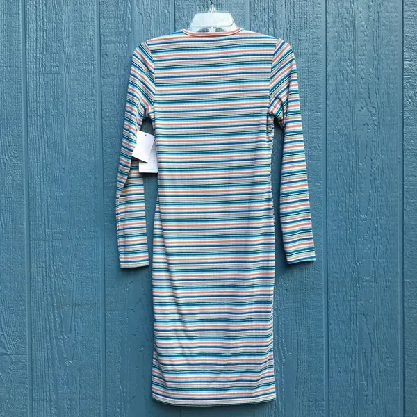 NWT Velvet Torch LA Striped Long Sleeve Dress M v6x - Image 2