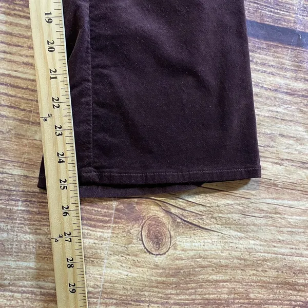 RAG & BONE 10 Inch Crop Flare Burgundy Suede Like Pants Size 28 Made In USA - Image 10