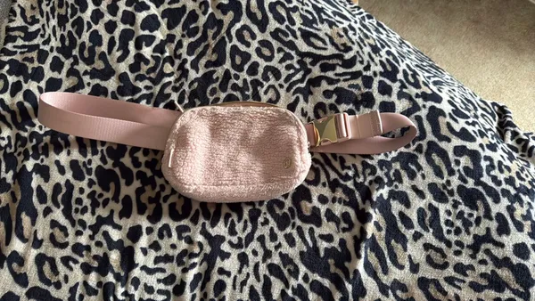 Pink Fluffy Lululemon Belt Bag  - Image 3
