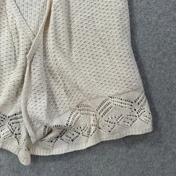 Red Camel Crochet Knit Sleeveless Open Top Women's X-Small Beige Boho Y2k - Image 2