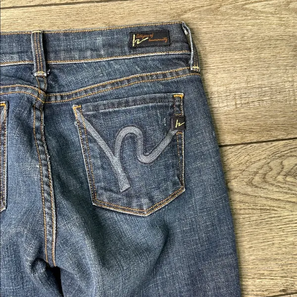 Citizens Of Humanity Margo Low Waist, Boot Cut Stretch Blue Jeans - Image 4