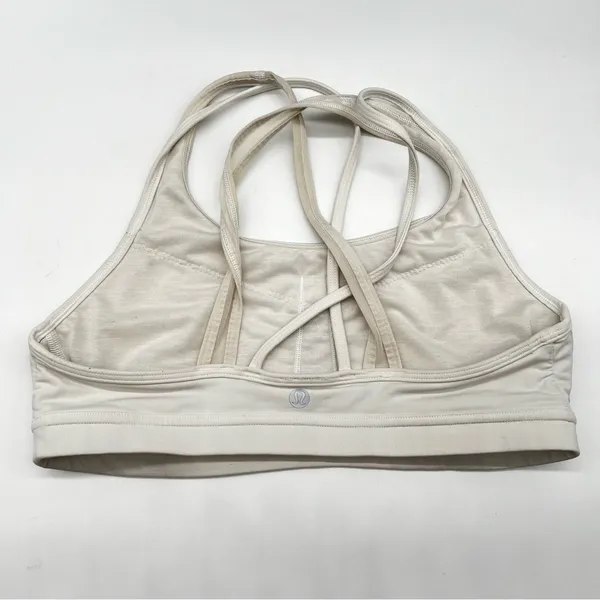 lululemon athletica White Sports Bra with Peloton Spell Out-Size 8 - Image 3