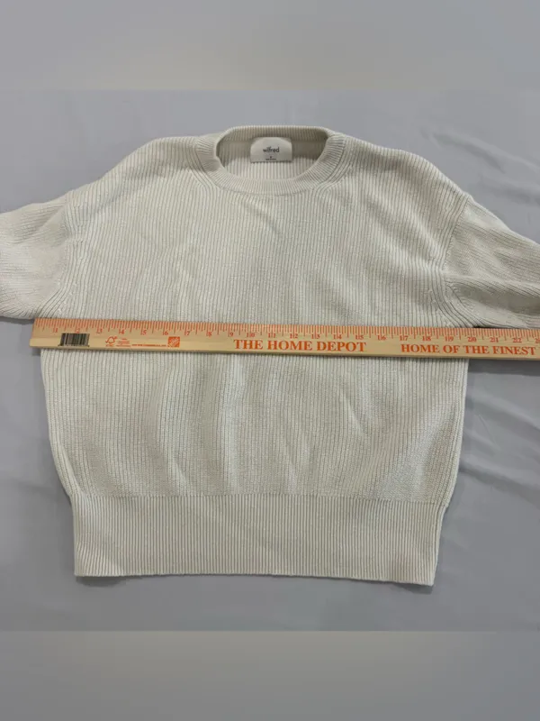 Aritzia Wilfred‎ White Knit Sweater Medium - Image 4