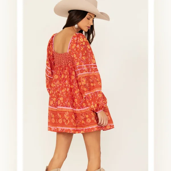 Free People Border Endless Afternoon Mini Floral Boho Dress - Image 2