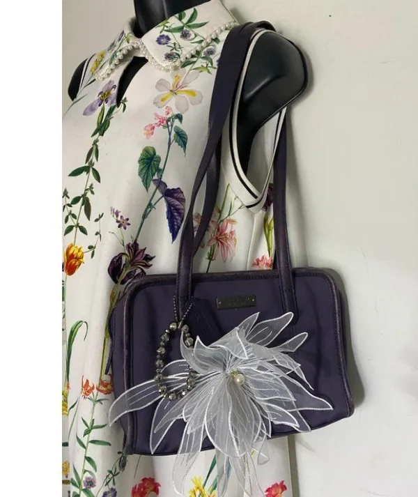 Coach Handbag Purple Customized with Applique - Image 6