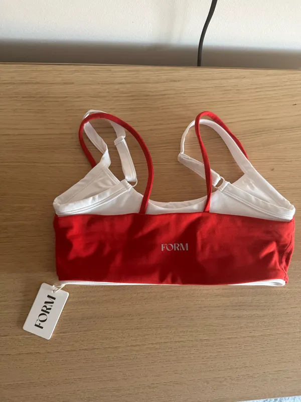 FORM Activewear Double Layer Bra in Cherry Red Size XS - Image 3