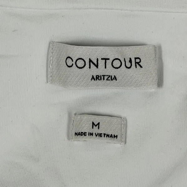 Aritzia Contour Ruched Sleeveless Top White High Neck‎ 115232 Womens Medium - Image 2