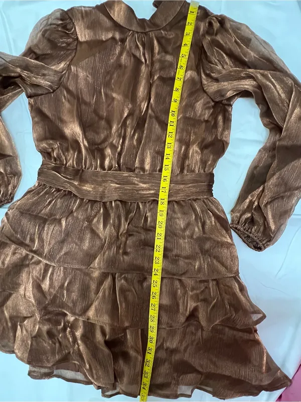 Lulus Ideal Behavior Metallic Tiered Mini Dress - Image 11