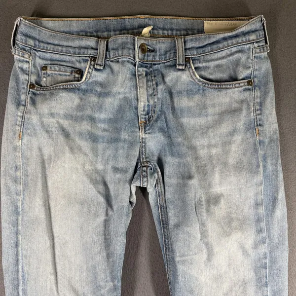 Rag & Bone Dre Boyfriend Jeans Womens 28 Blue Light Wash Mid Rise Distressed - Image 4