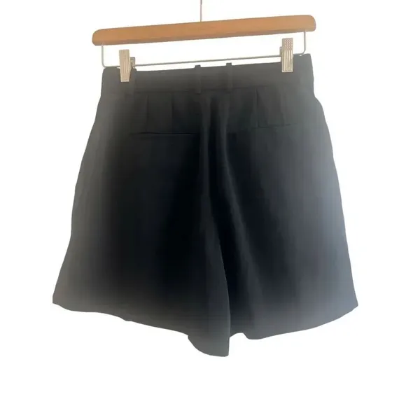 ✨Aritzia Babaton Pleated Mid-Thigh Black Sz 4 Shorts✨ - Image 10
