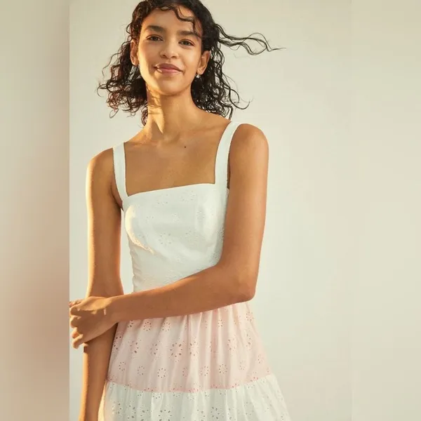Hutch Alston Eyelet Maxi Dress Anthropologie Cutout Back Size 6 - Image 9
