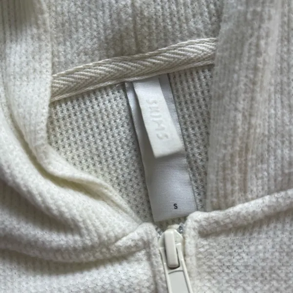 Cream skims cropped zip up  - Image 2