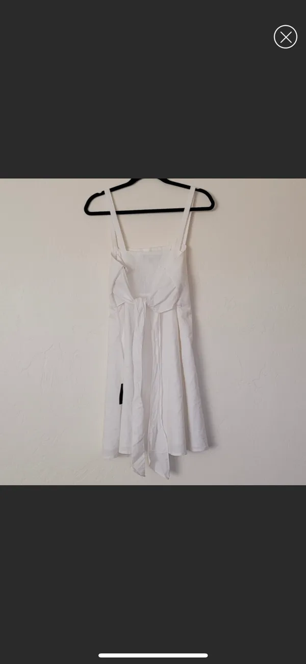 Lulus NWT  Louetta White Button-Down Mini Dress -L - Image 6