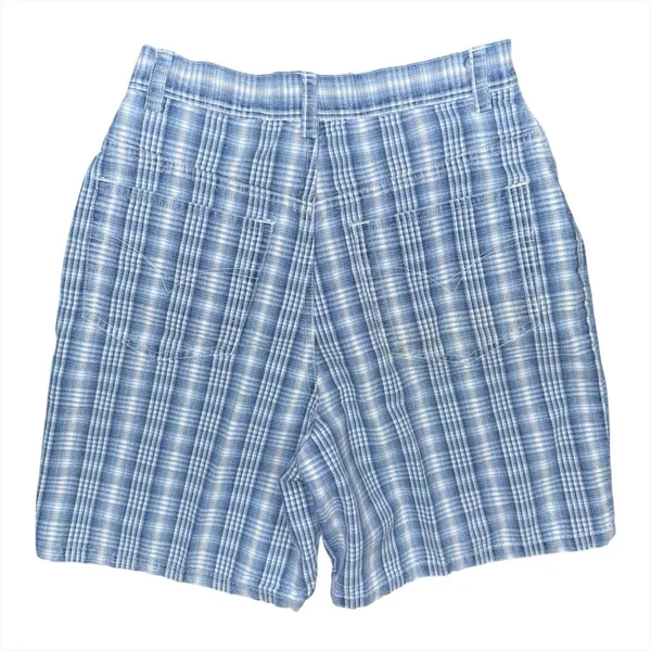 Vintage Y2K Faded Glory High Waisted Plaid Mom Shorts Cotton Womens 5/6 25 Waist - Image 2