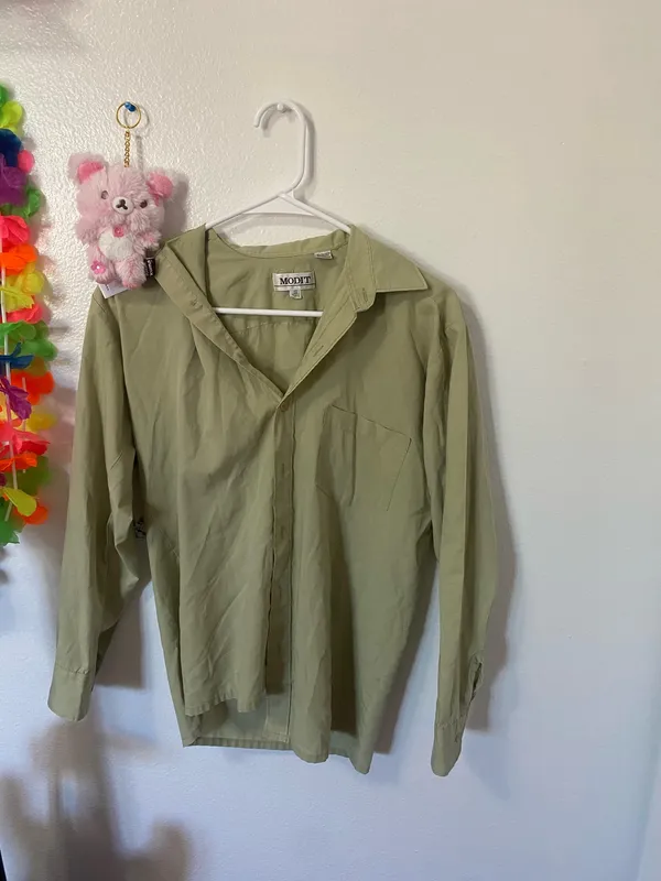 Modit matcha colored button up Green - Image 2