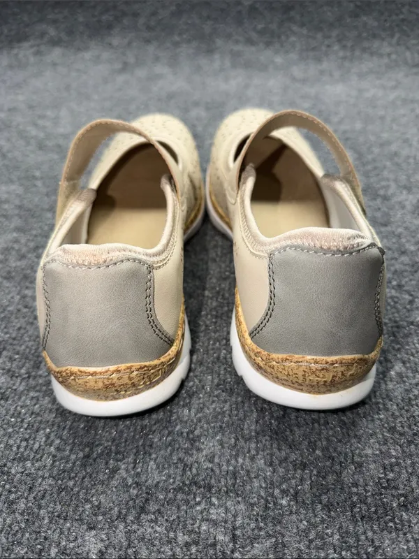 Rieker Nikita 99 Mary Jane Sneakers in the Perle/Cement colorway - Image 6