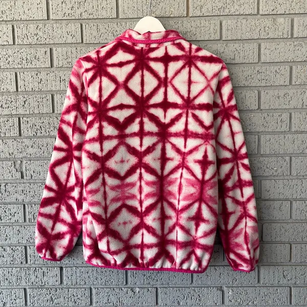 Patagonia Synchilla Fleece Jacket Pink Diamond Tie Dye Size Small - Image 6