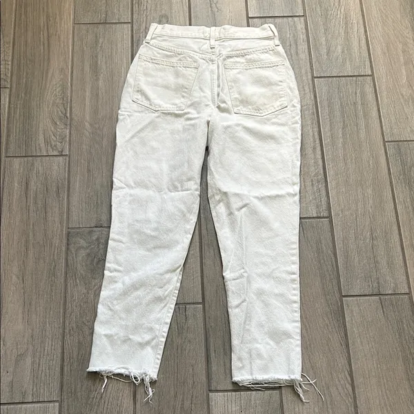 Madewell the mom Jean Cream Straight Leg Women's Jeans - Image 6