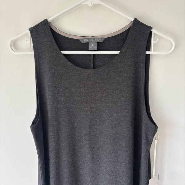 Free Fly Bamboo Flex Mini Dress Heather Black UPF 50+ Athletic Athleisure Sporty - Image 4