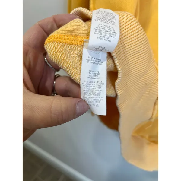 Aerie Oversized V Neck Yellow Soak It Up Tropical Sweatshirt‎ Beachy L - Image 6