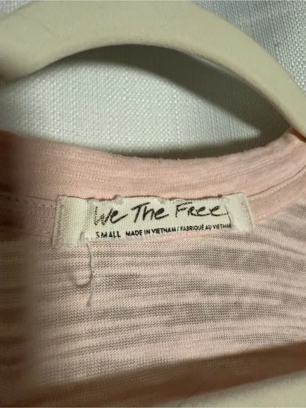 We The Free Slub Knit Peplum Sleeveless Top in Light Pink Size Small - Image 4