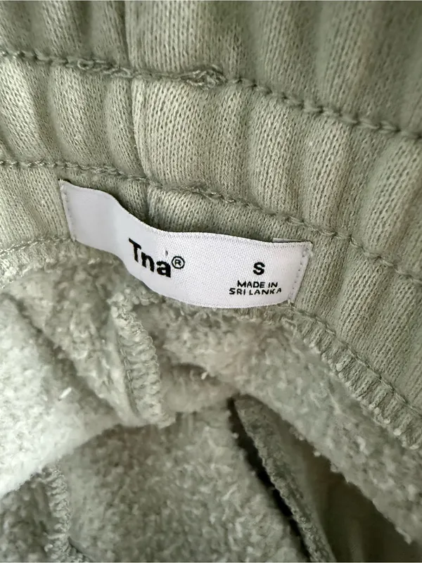 TNA Aritzia Airy Fleece Light Green Lightweight Sweatpants - Image 7