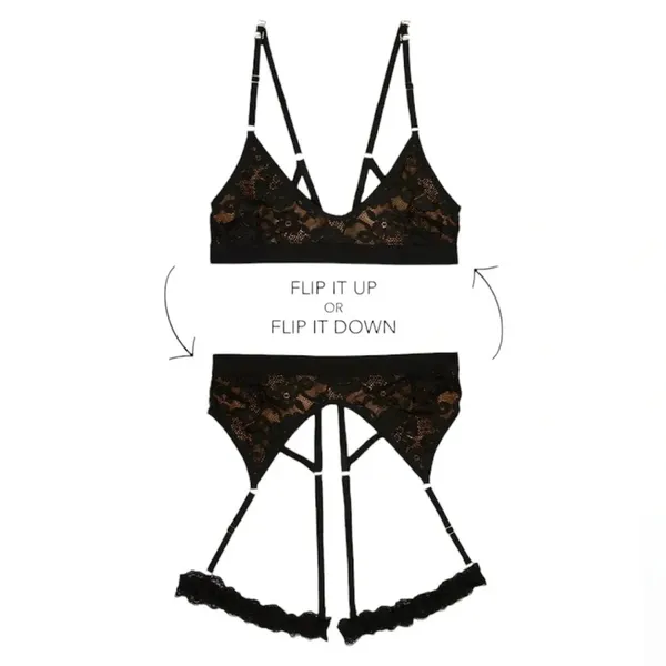 Revolve Free People We Are Hah Black Guard Her‎ Lace Bra Large - Image 4