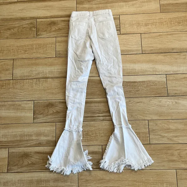Womens JC&JQ White Flared Jeans - S - Image 5