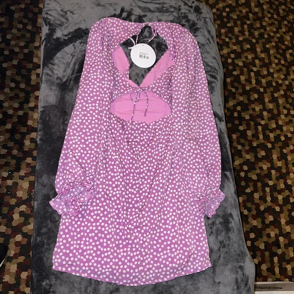 Princess Polly Abbie Mini Dress in Purple Size 4 New with tag - Image 6