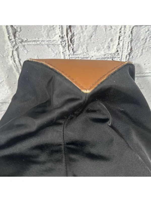Michael Kors Black Cognac Shoulder Bag With Tan Leather Trim Medium Purse - Image 8