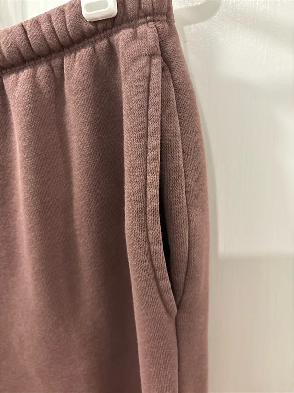 Nuuds Women’s Classic Sweatpants Size Medium Coffee Brown Loungewear Joggers EUC - Image 5