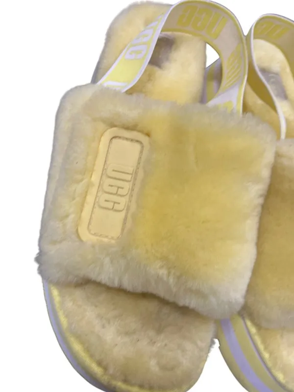 UGG Fluff sugar platform wms yellow slingback casual sandals sz 10 SKU 10-654 - Image 12