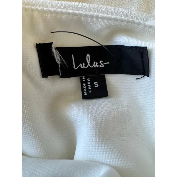NWOT Lulus Romantic Celebration White Tie Strap Bodycon Midi Dress Size Small - Image 11